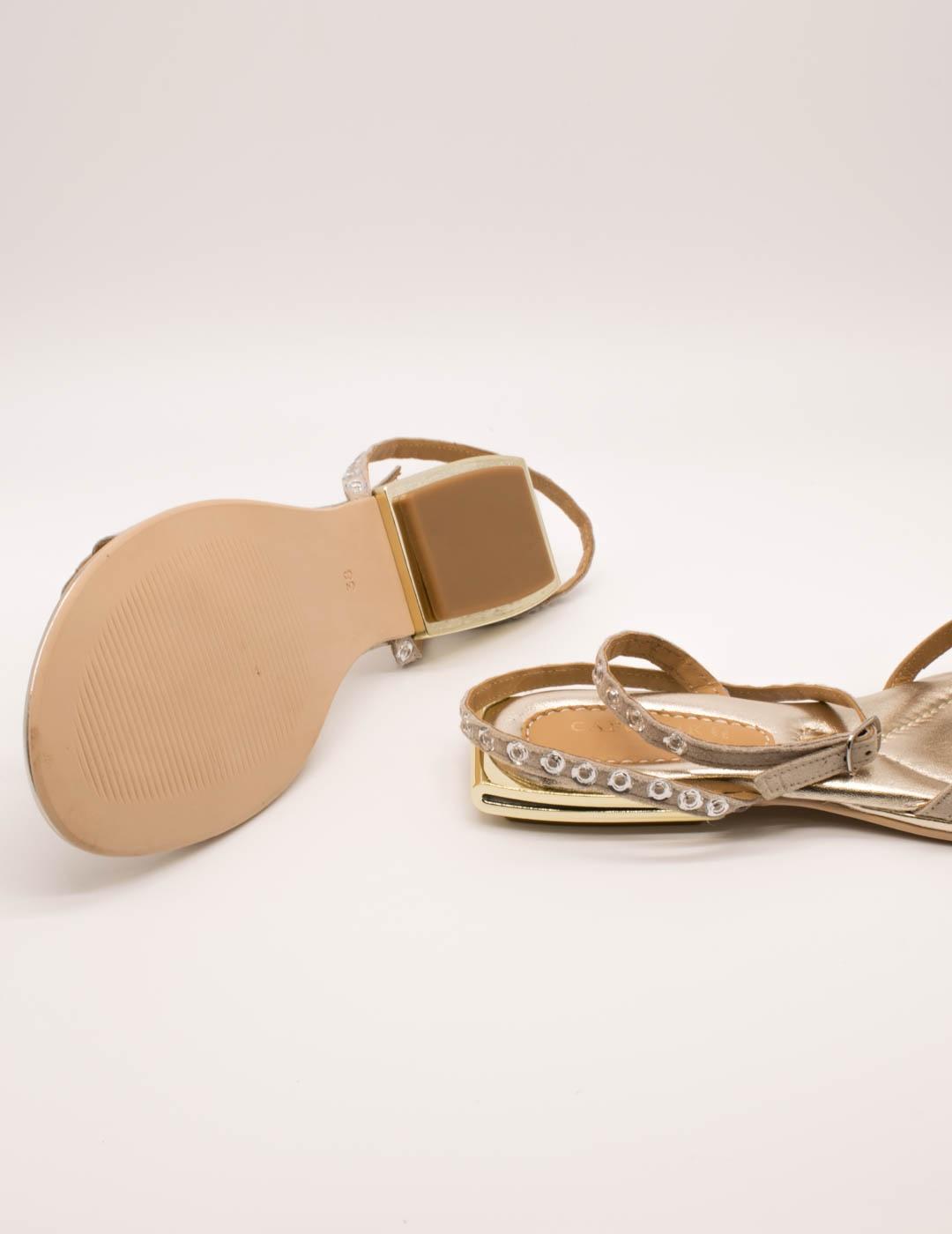 Sandalia Cafenoir C1GF5106 Beige de Mujer