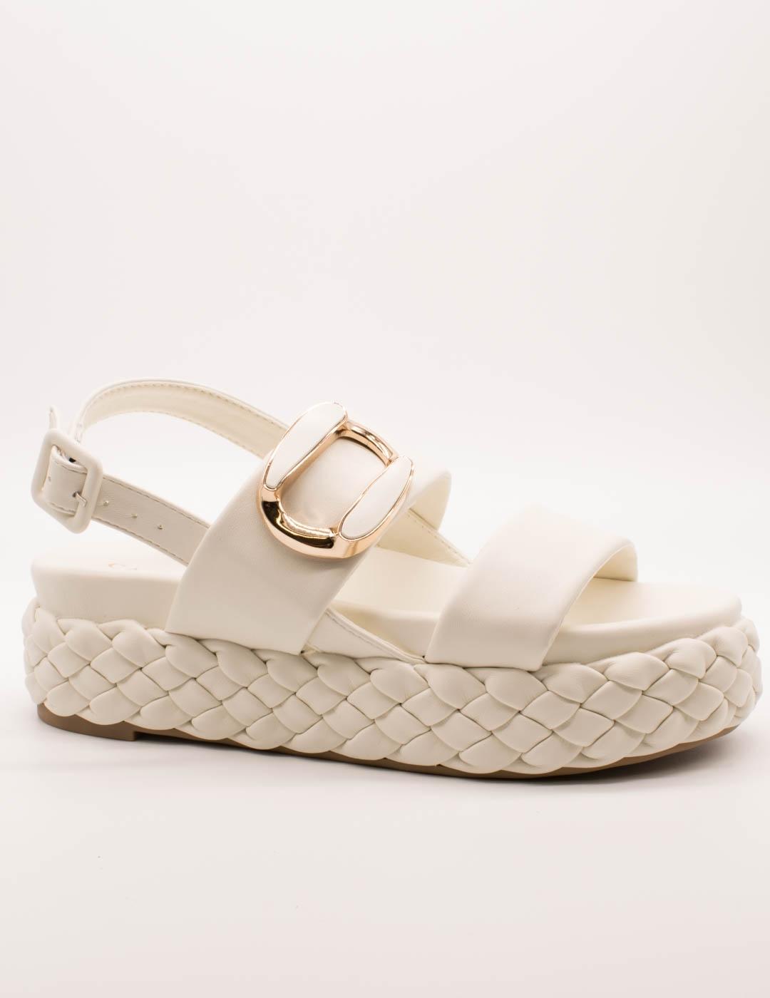 Sandalia Cafenoir C1HH9113 Bianco de Mujer