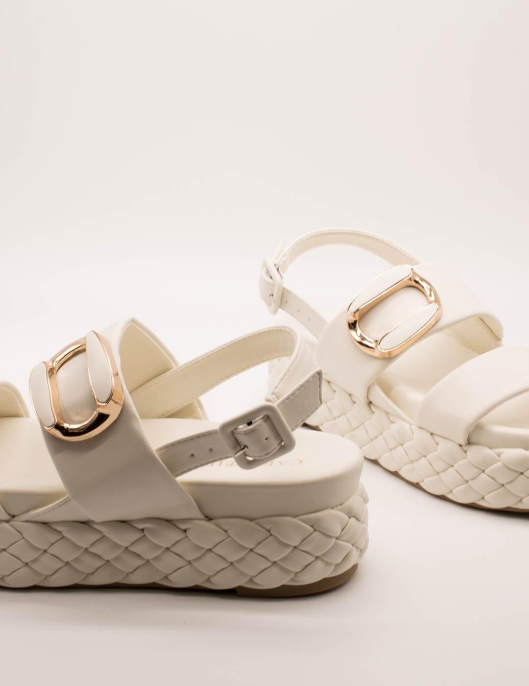 Sandalia Cafenoir C1HH9113 Bianco de Mujer