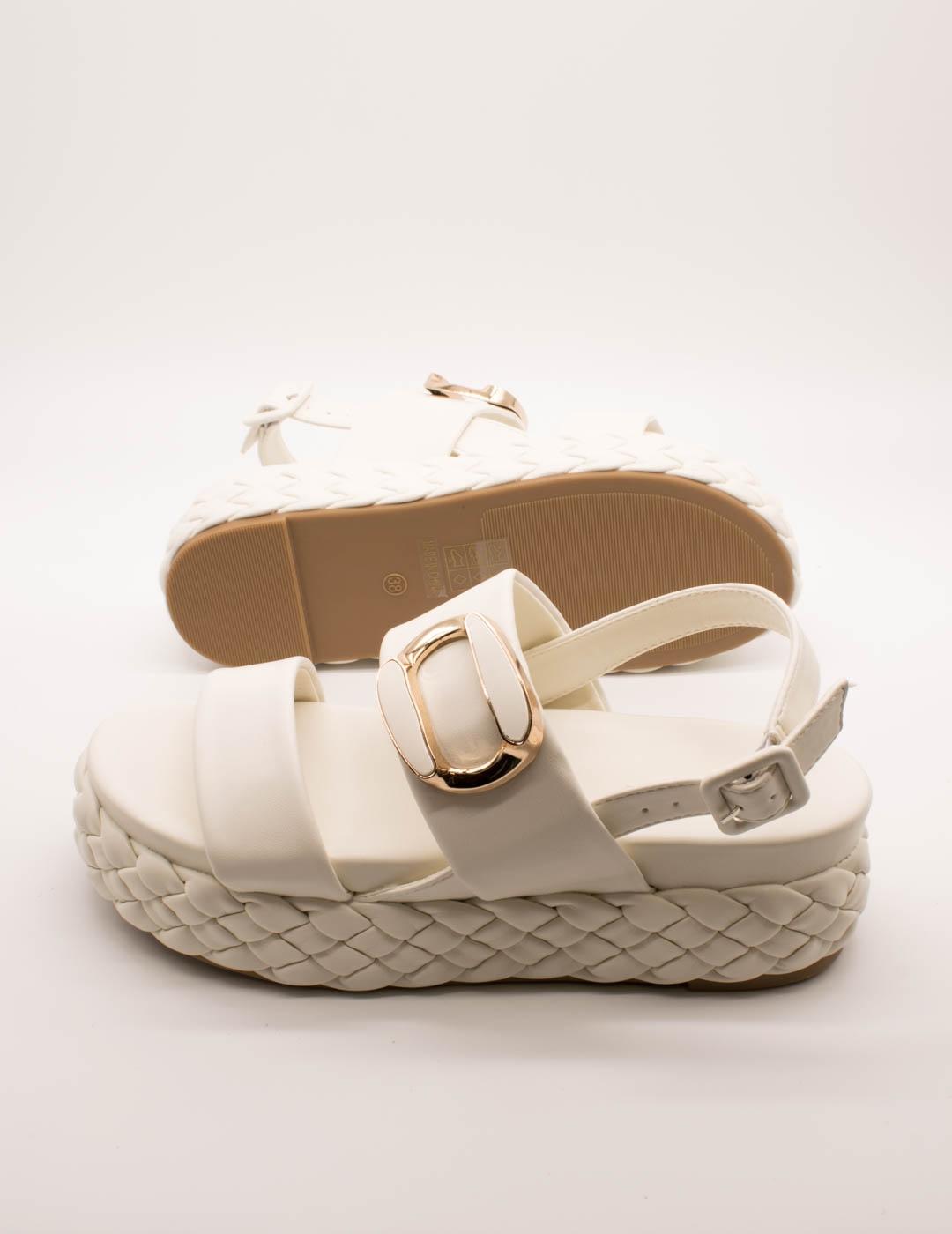 Sandalia Cafenoir C1HH9113 Bianco de Mujer