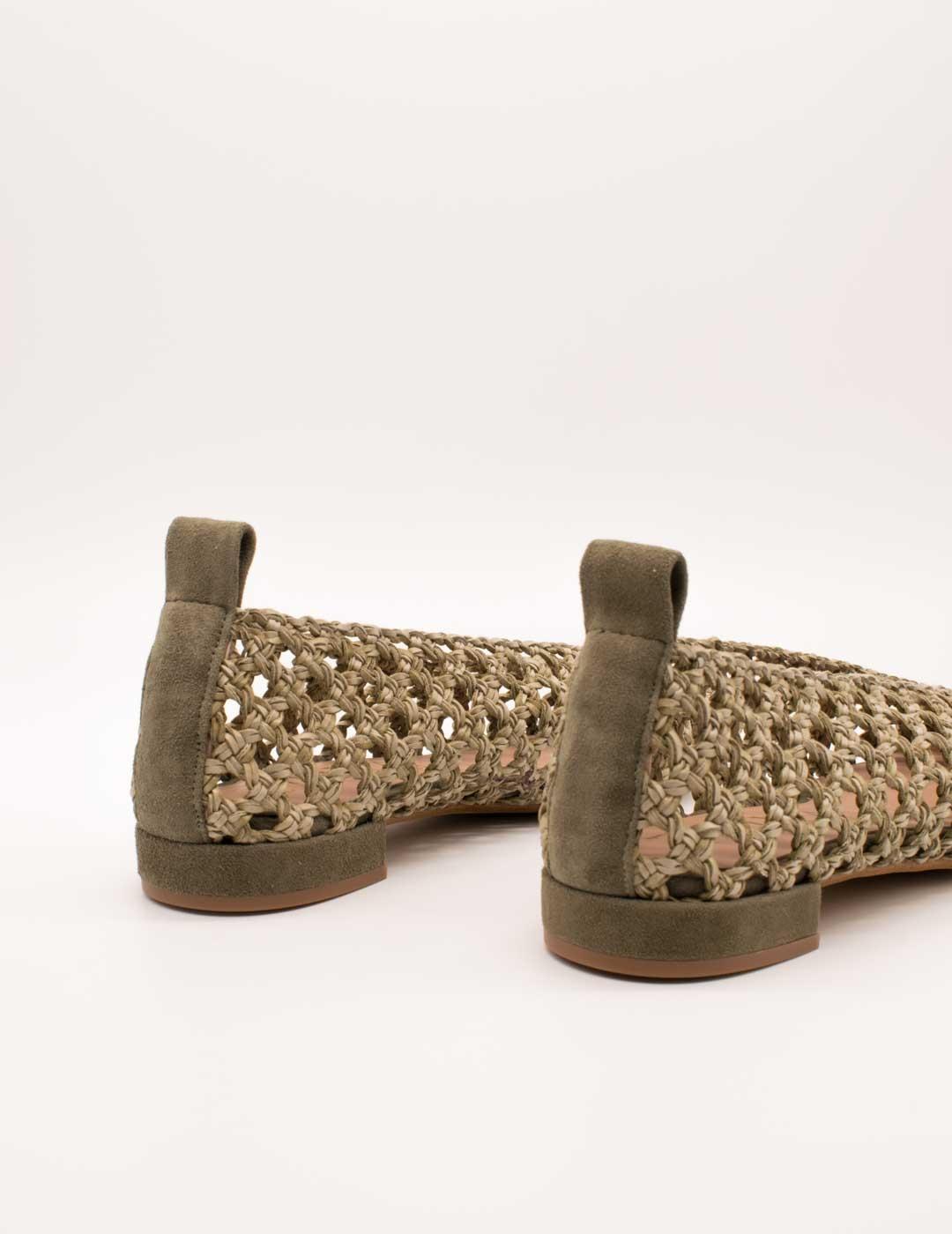 Zapato Miuxa Zuele kaki de Mujer