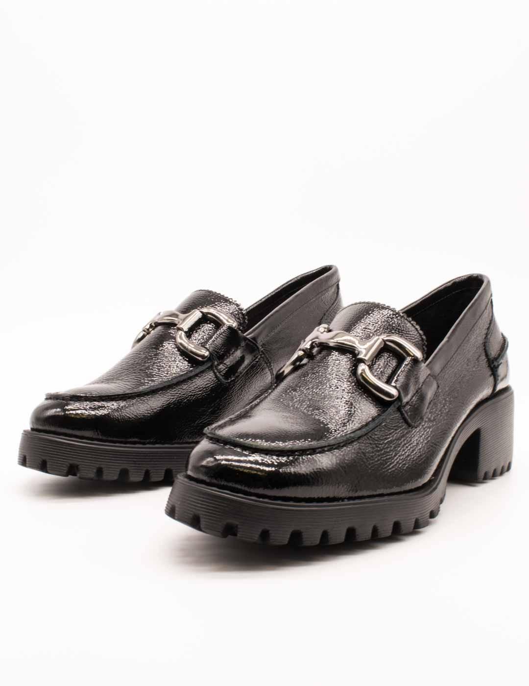 Zapato 24HRS 26565 Palak Negro de Mujer