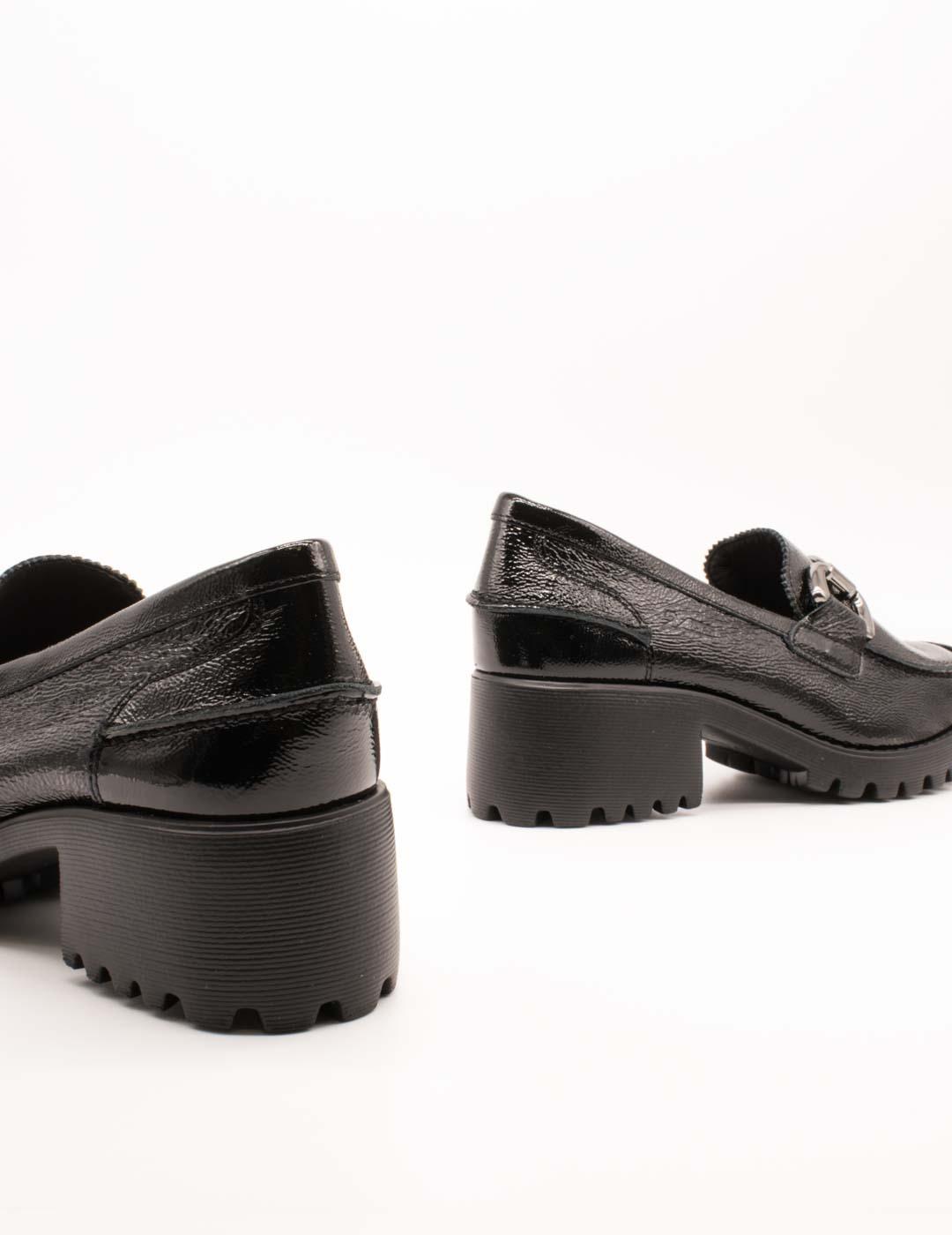 Zapato 24HRS 26565 Palak Negro de Mujer