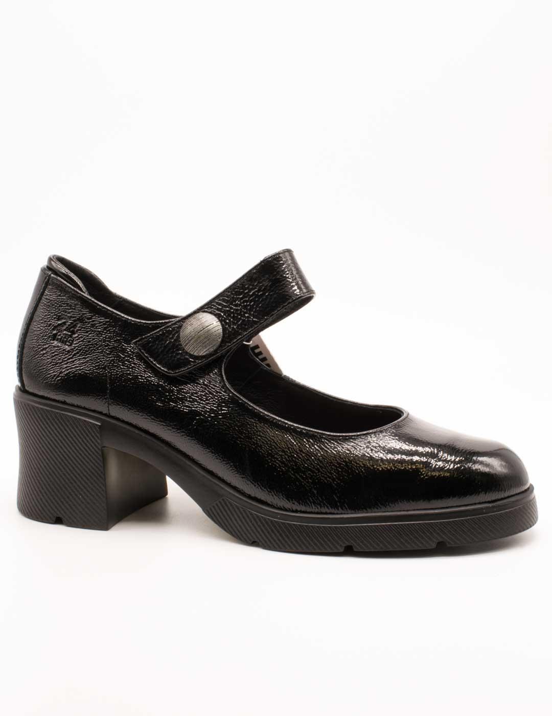 Zapato 24HRS 26605 Palak Negro de Mujer