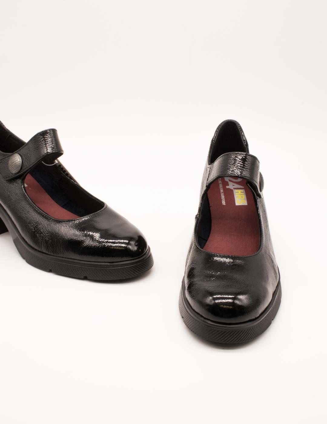 Zapato 24HRS 26605 Palak Negro de Mujer