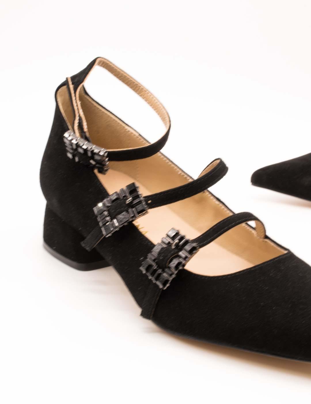 Zapato Alma en Pena I250251 Suede Black de Mujer