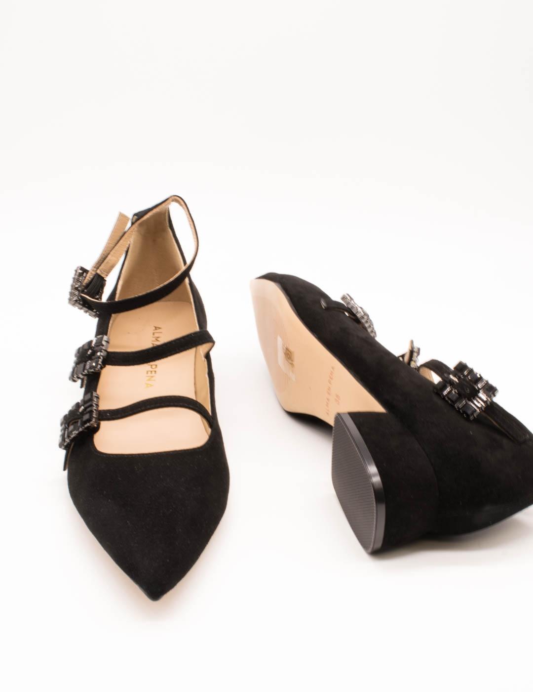 Zapato Alma en Pena I250251 Suede Black de Mujer