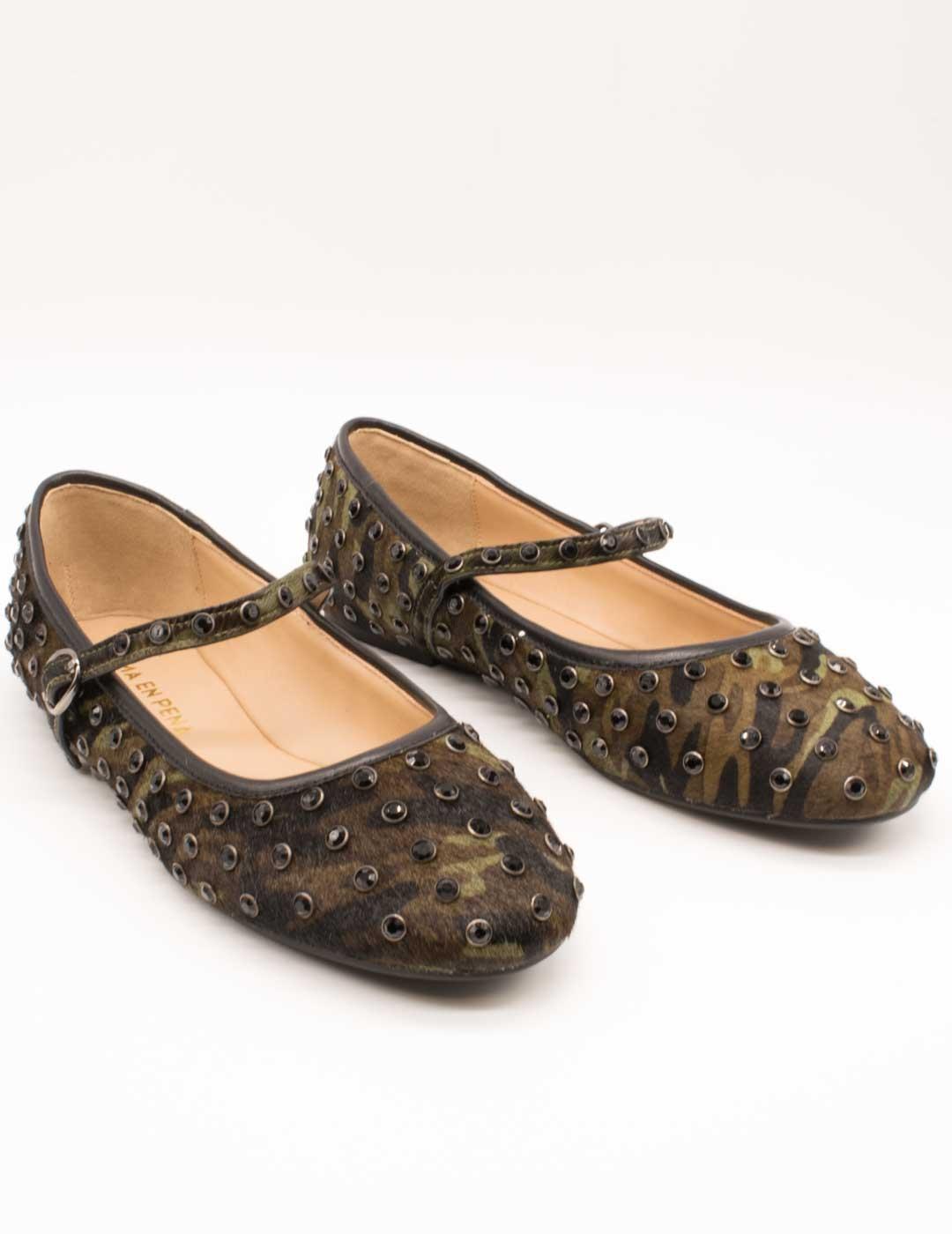 Bailarina Alma en Pena I250182 Military Green de Mujer