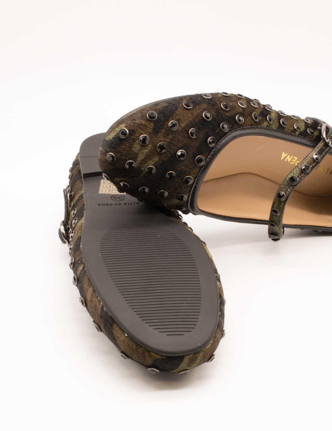 Bailarina Alma en Pena I250182 Military Green de Mujer