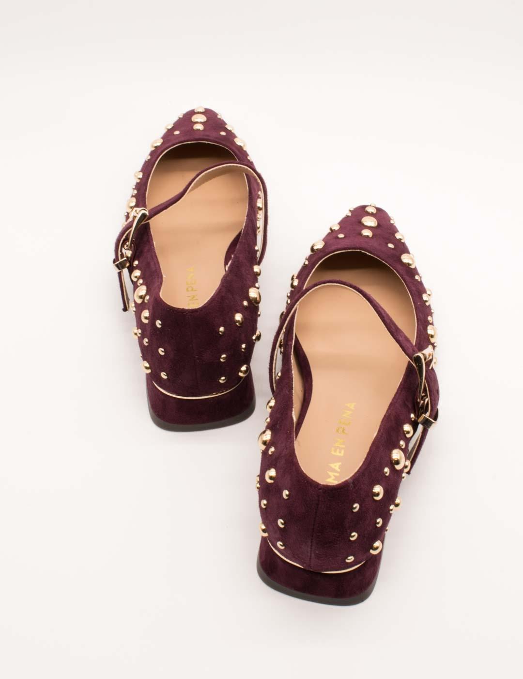 Zapato Alma en Pena I2550500 Suede Wine de Mujer