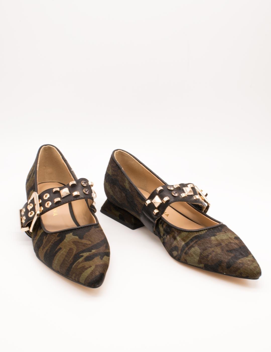 Zapato Alma en Pena I250134 Military Green de Mujer