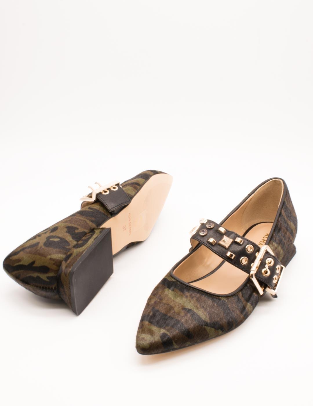 Zapato Alma en Pena I250134 Military Green de Mujer