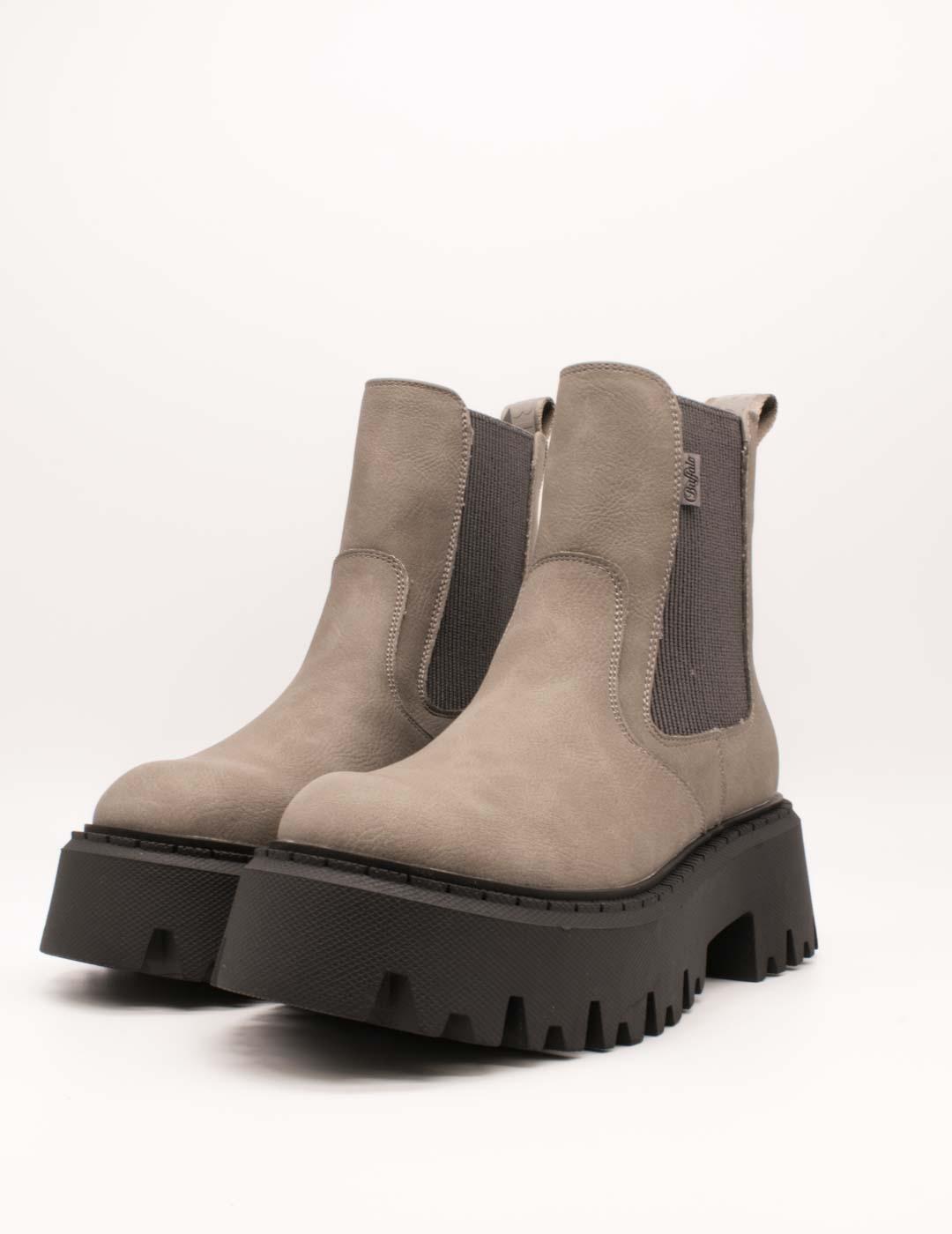 Bota Buffalo B25000127 Aspen Chelsea Vegan Grey de Mujer