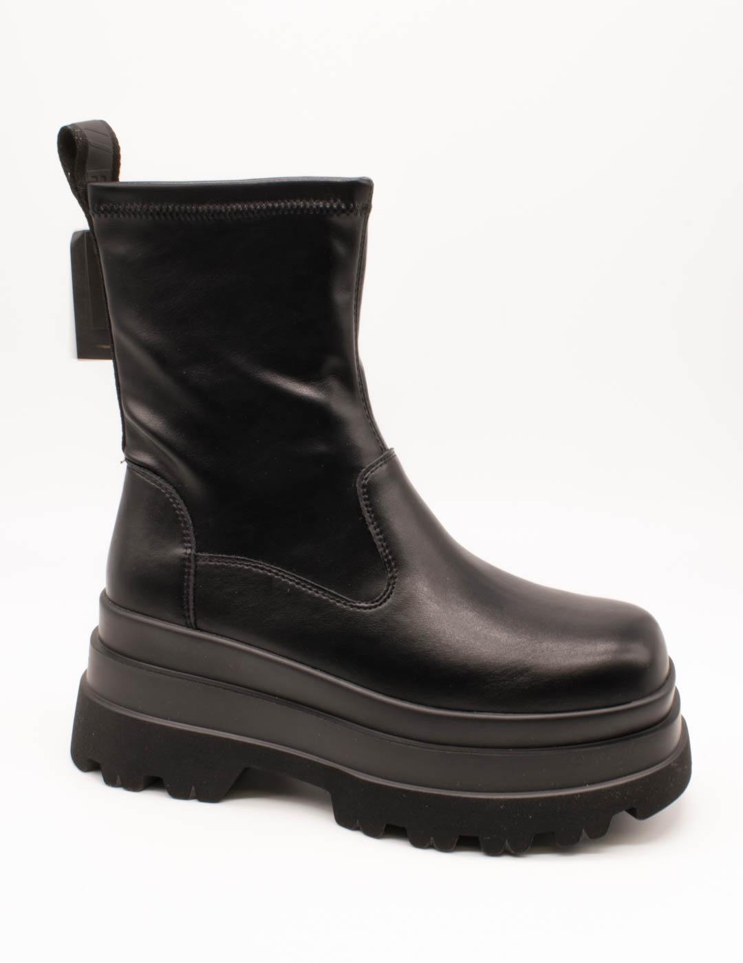 Bota Buffalo B25000127 Jupiter Sock Boot Black de Mujer