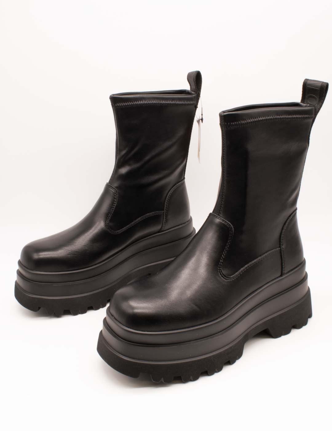 Bota Buffalo B25000127 Jupiter Sock Boot Black de Mujer