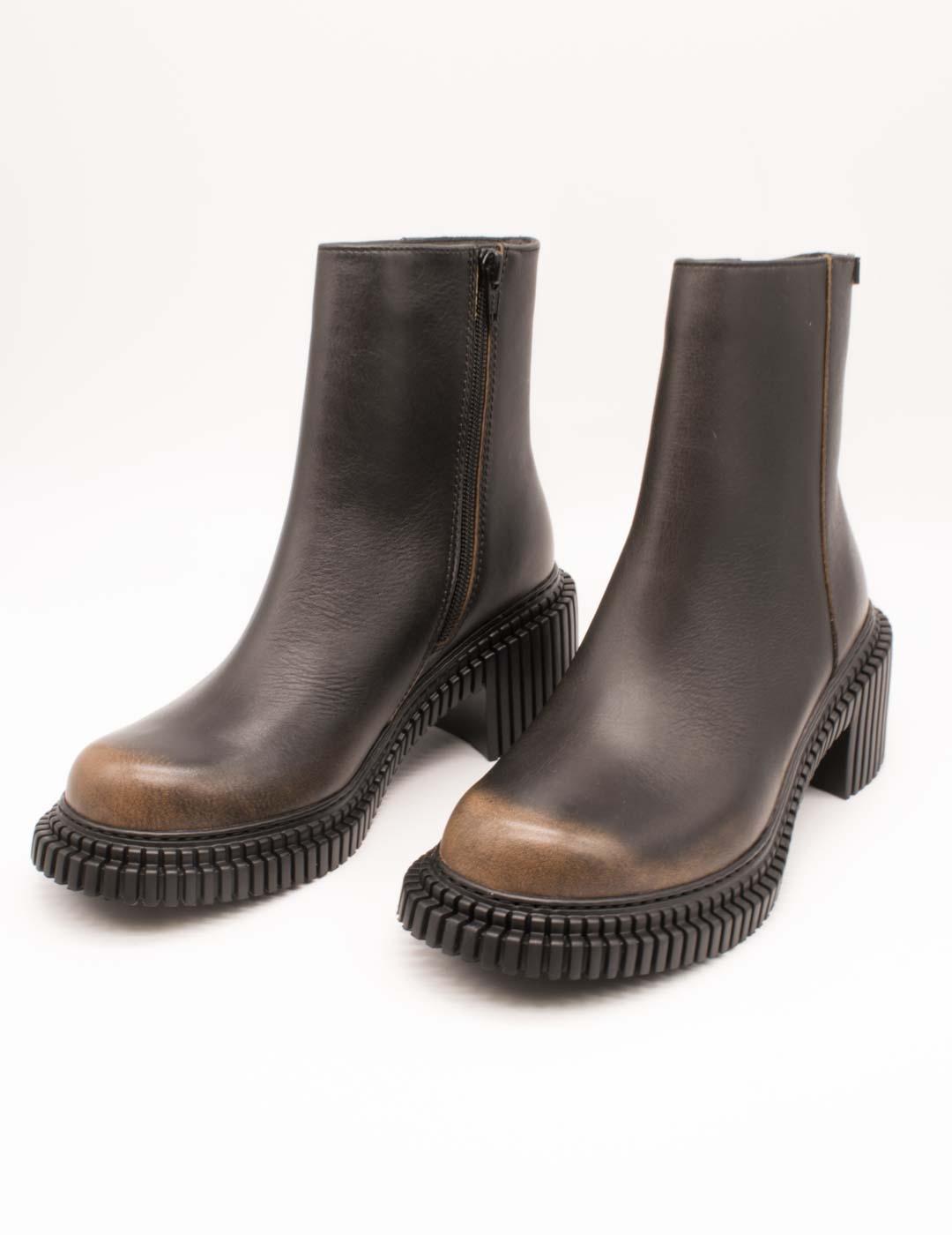 Botín Camper K400804-002 Pix London Negro de Mujer