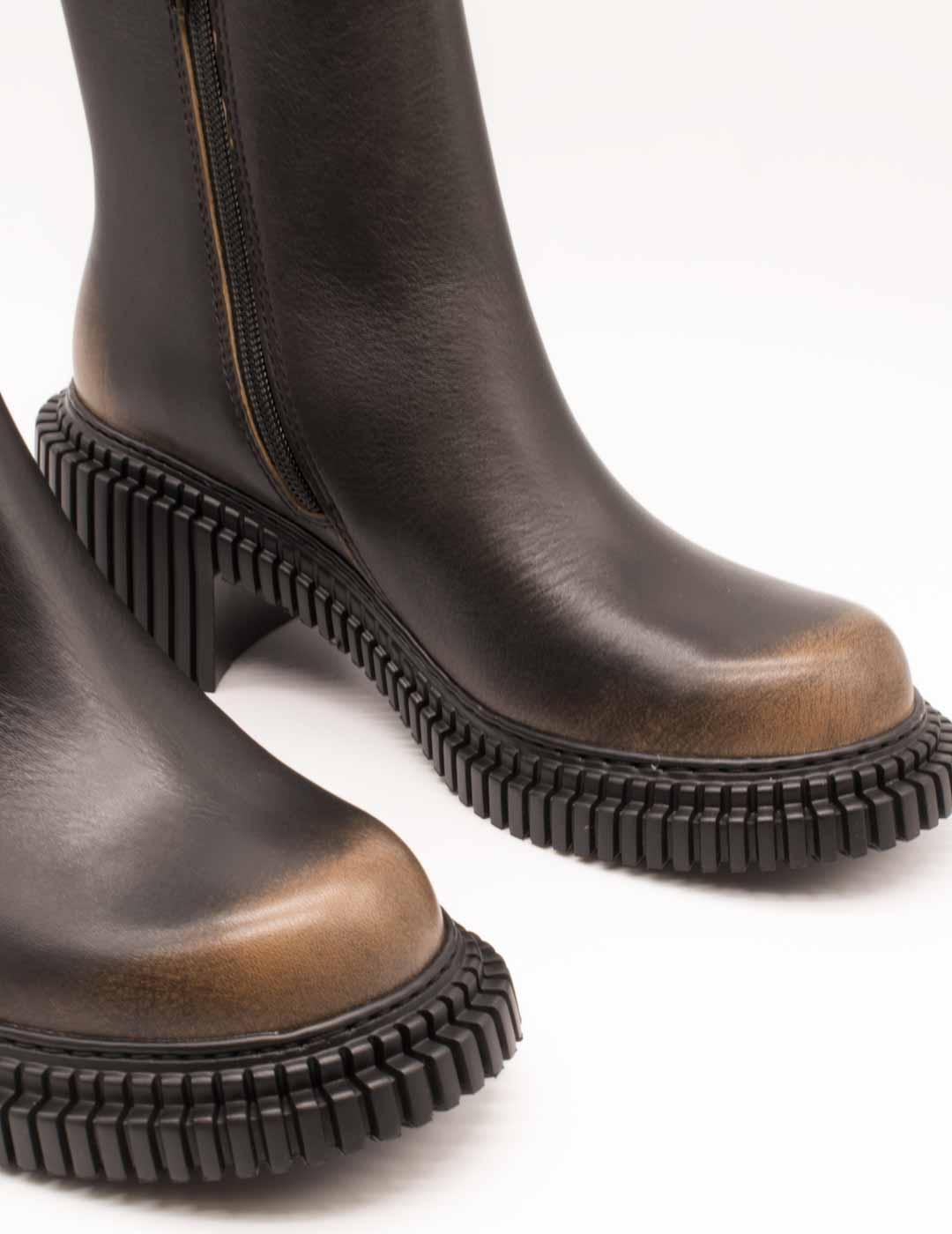 Botín Camper K400804-002 Pix London Negro de Mujer