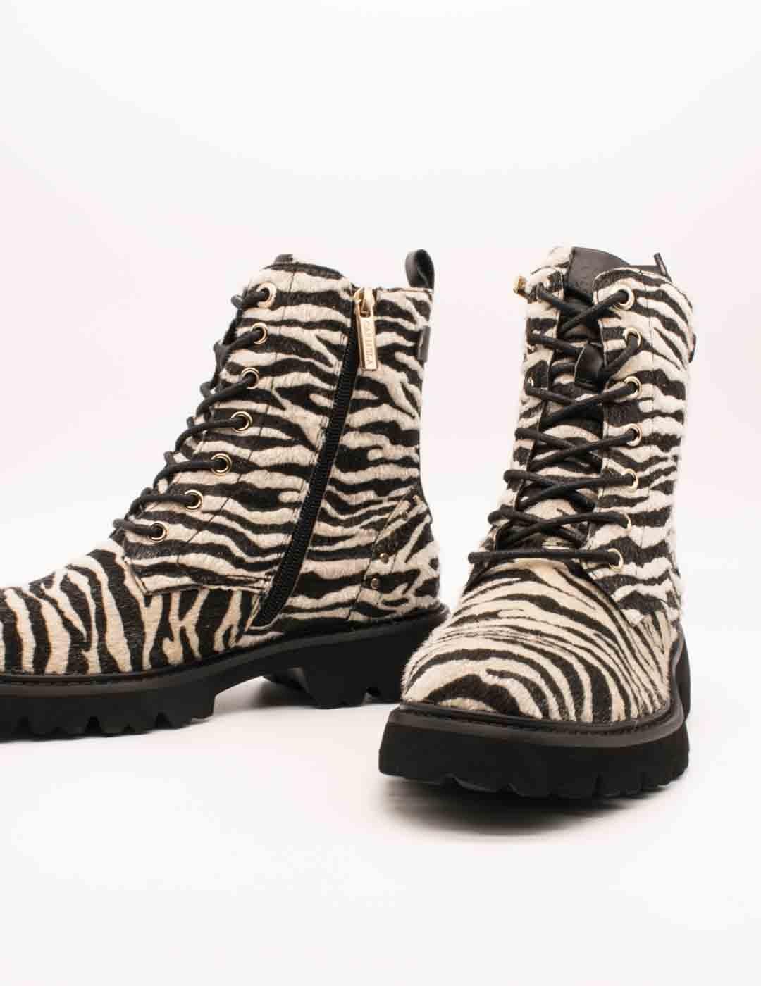 Botín Carmela 162665-02 Cebra de Mujer