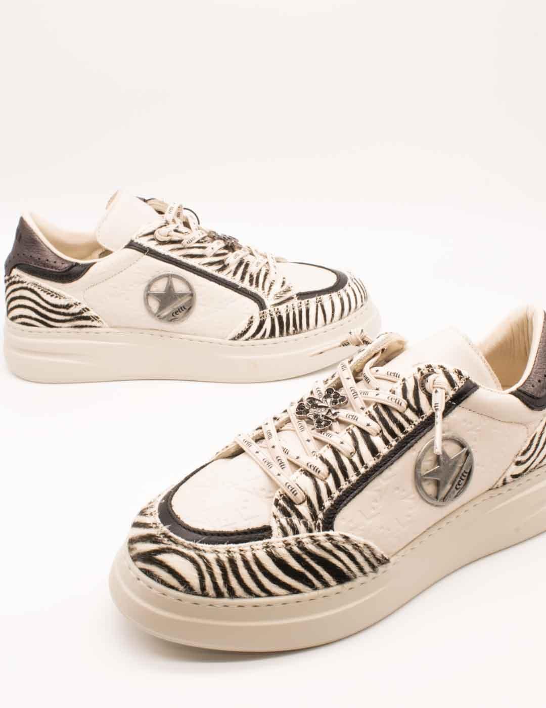 Deportivo Cetti C-1401 Zebra Nature off White de Mujer
