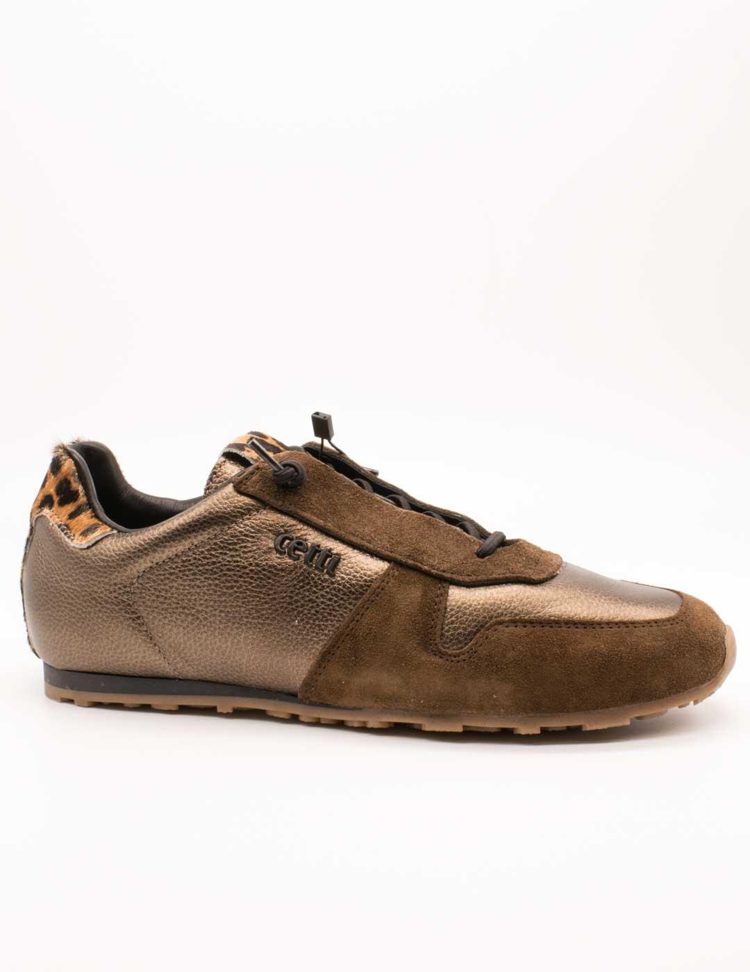 Deportivo Cetti C-1379 Ante Metal Bronce de Mujer