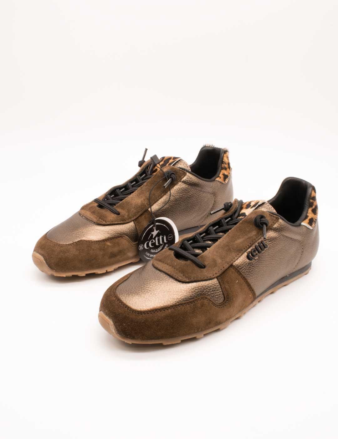 Deportivo Cetti C-1379 Ante Metal Bronce de Mujer