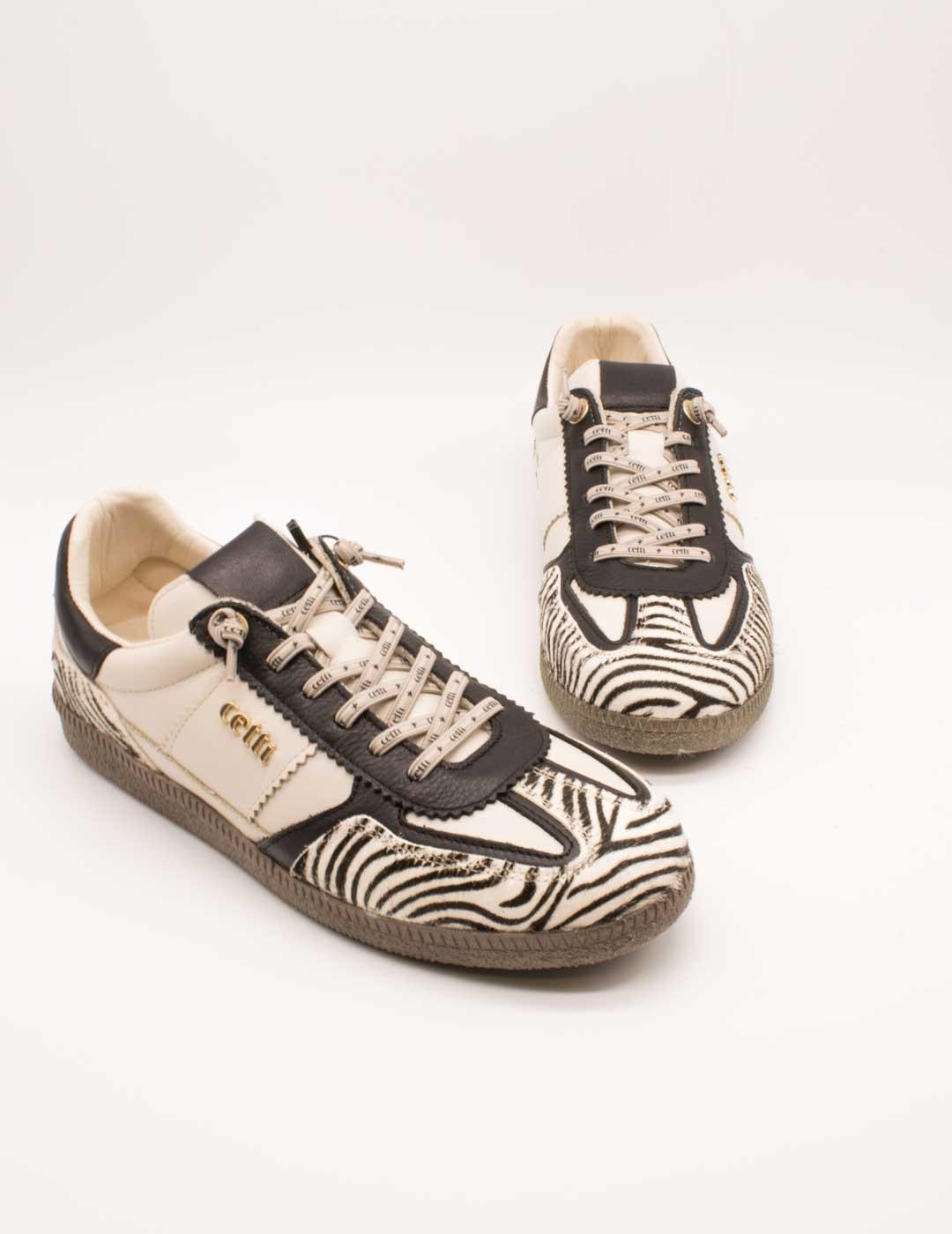 Deportivo Cetti C-1395 Zebra Nature Off White de Mujer