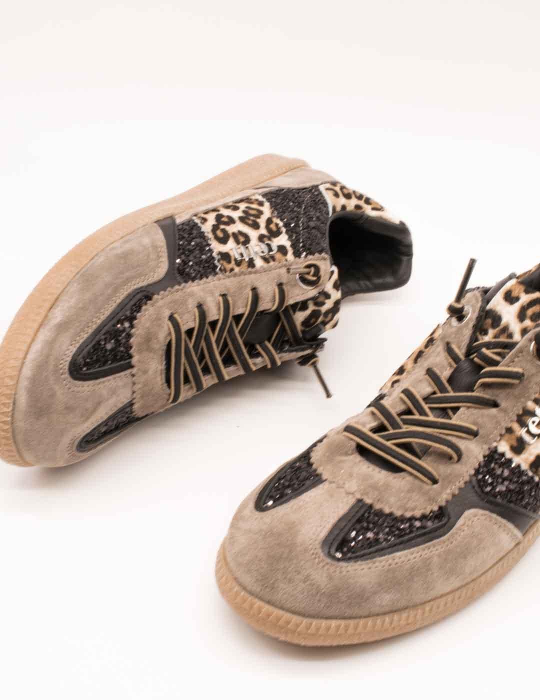 Deportivo Cetti C-1395 Ante Glitter Negro de Mujer