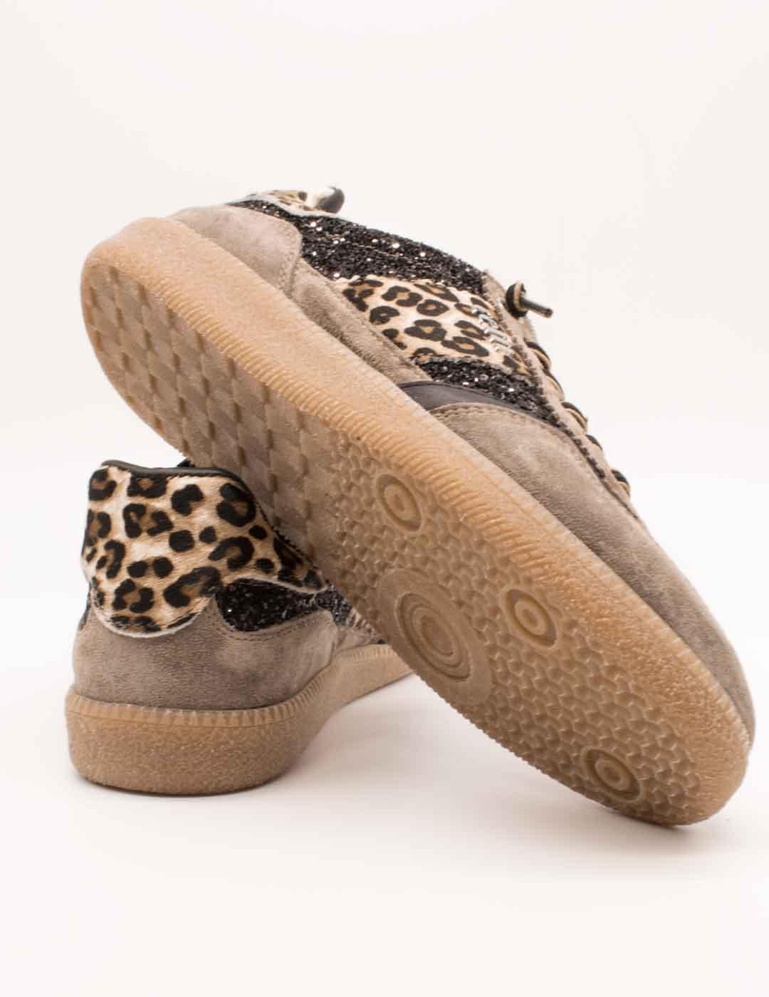 Deportivo Cetti C-1395 Ante Glitter Negro de Mujer