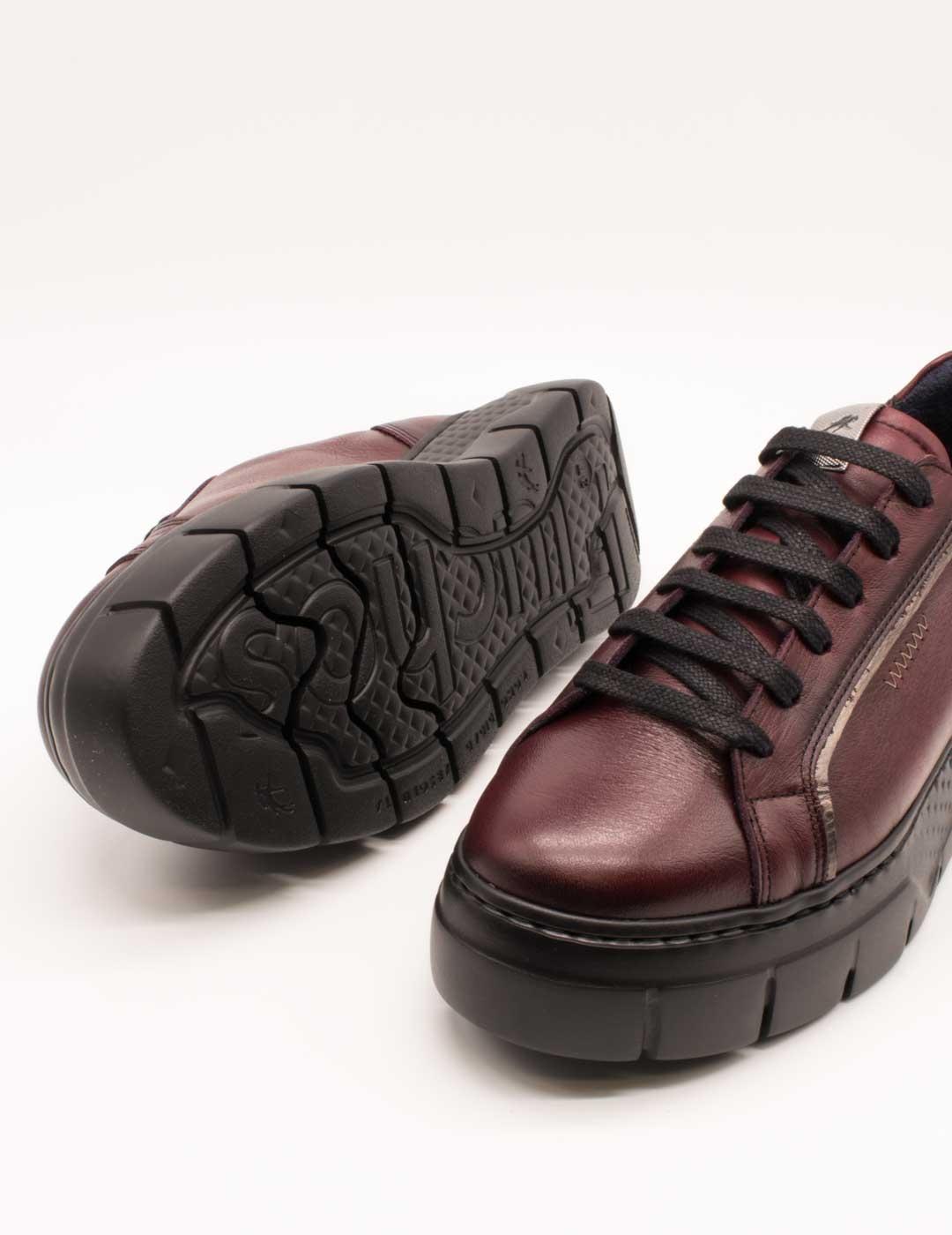 Zapato Fluchos F2305 Toscana Burdeos de Mujer