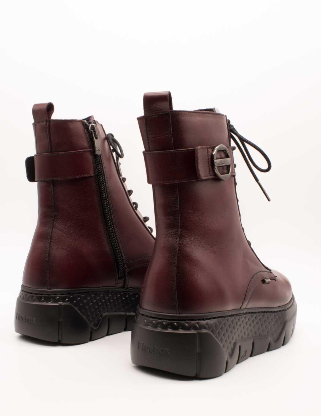 Botín Fluchos F2303 Toscana Burdeos de Mujer