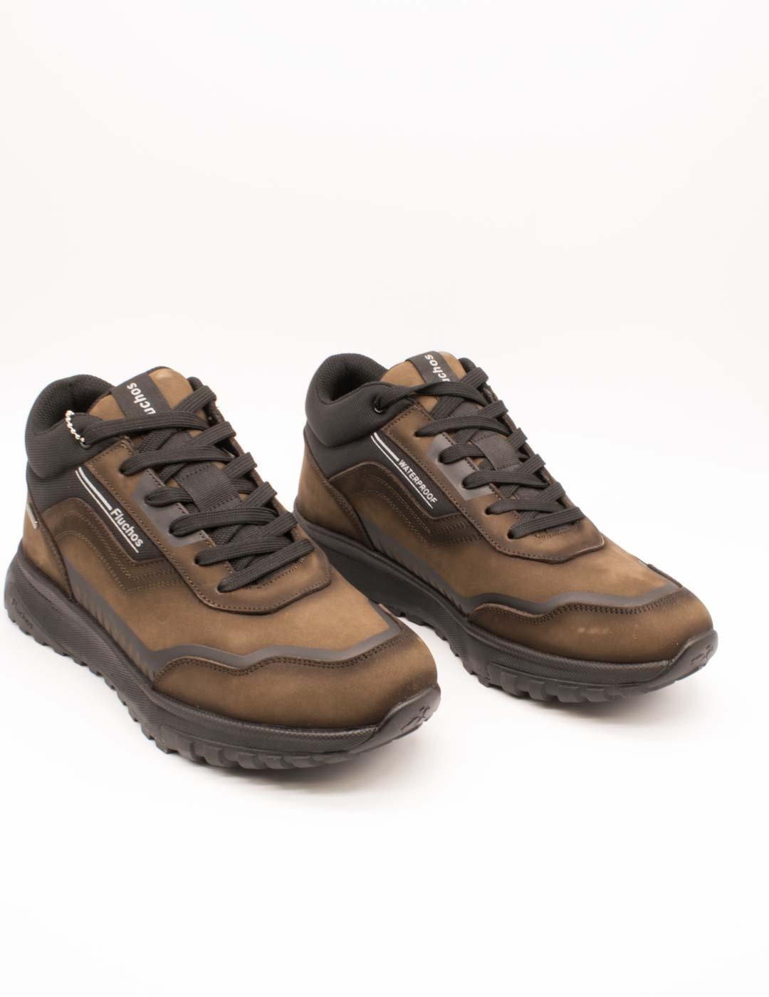 Zapato Fluchos F1840 Nobuck Hydro Piedra de Hombre