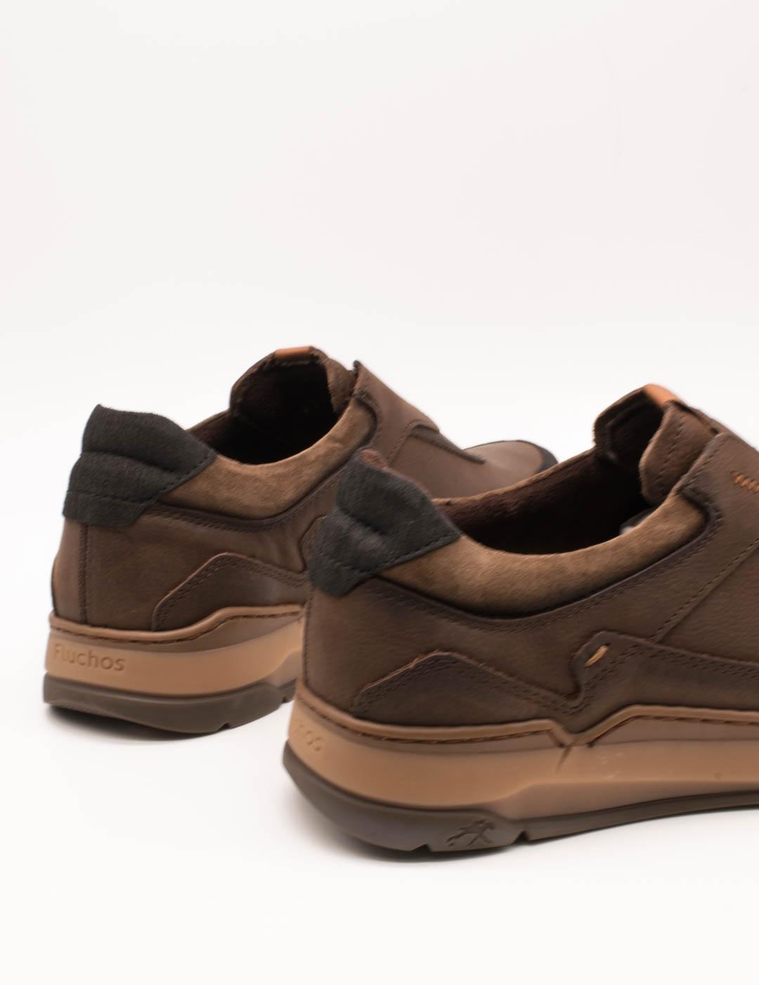 Zapato Fluchos F2278 Vegabuck Cafe de Hombre