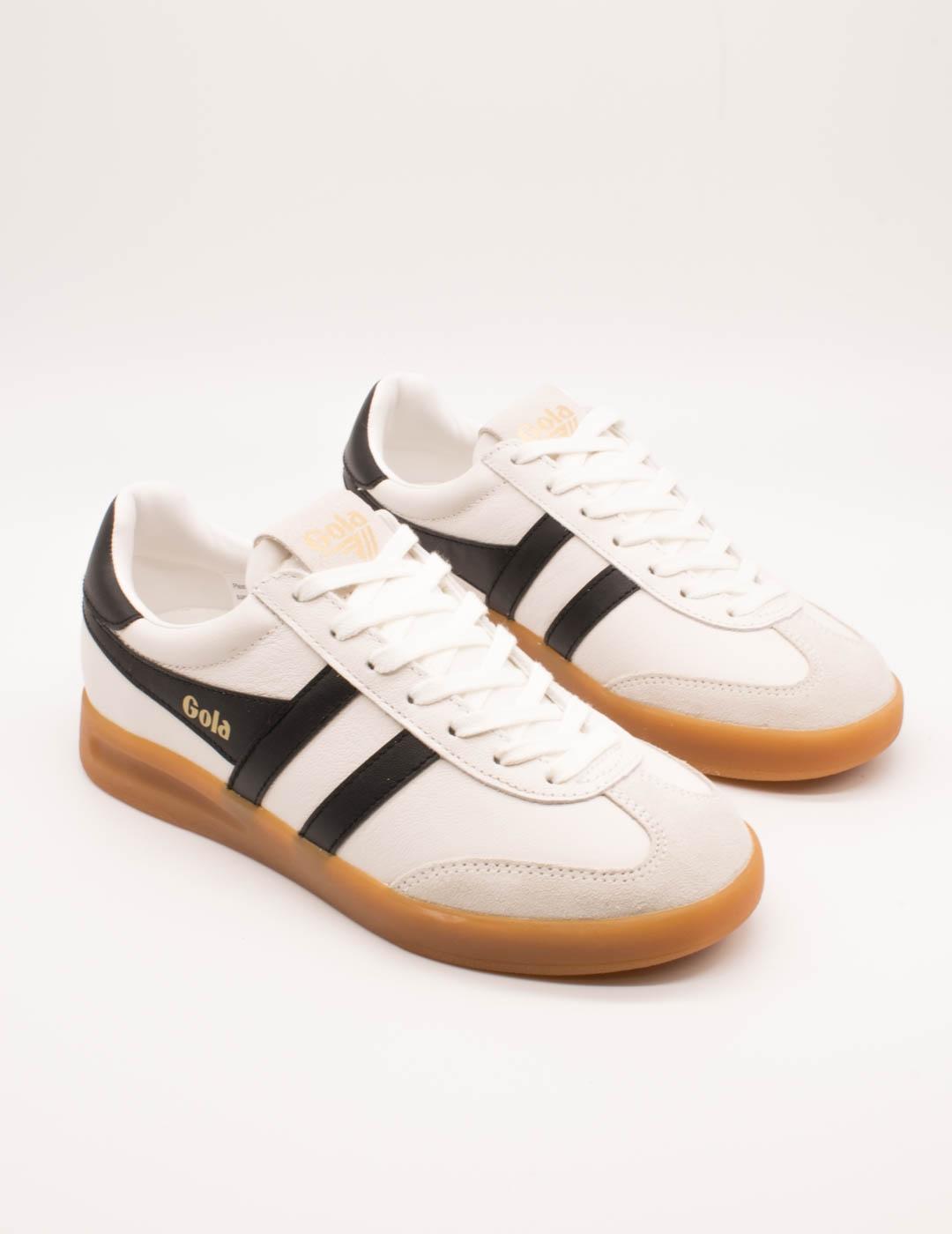 Deportivo Gola CLB743 Cyclone Leather Trainer White de Mujer