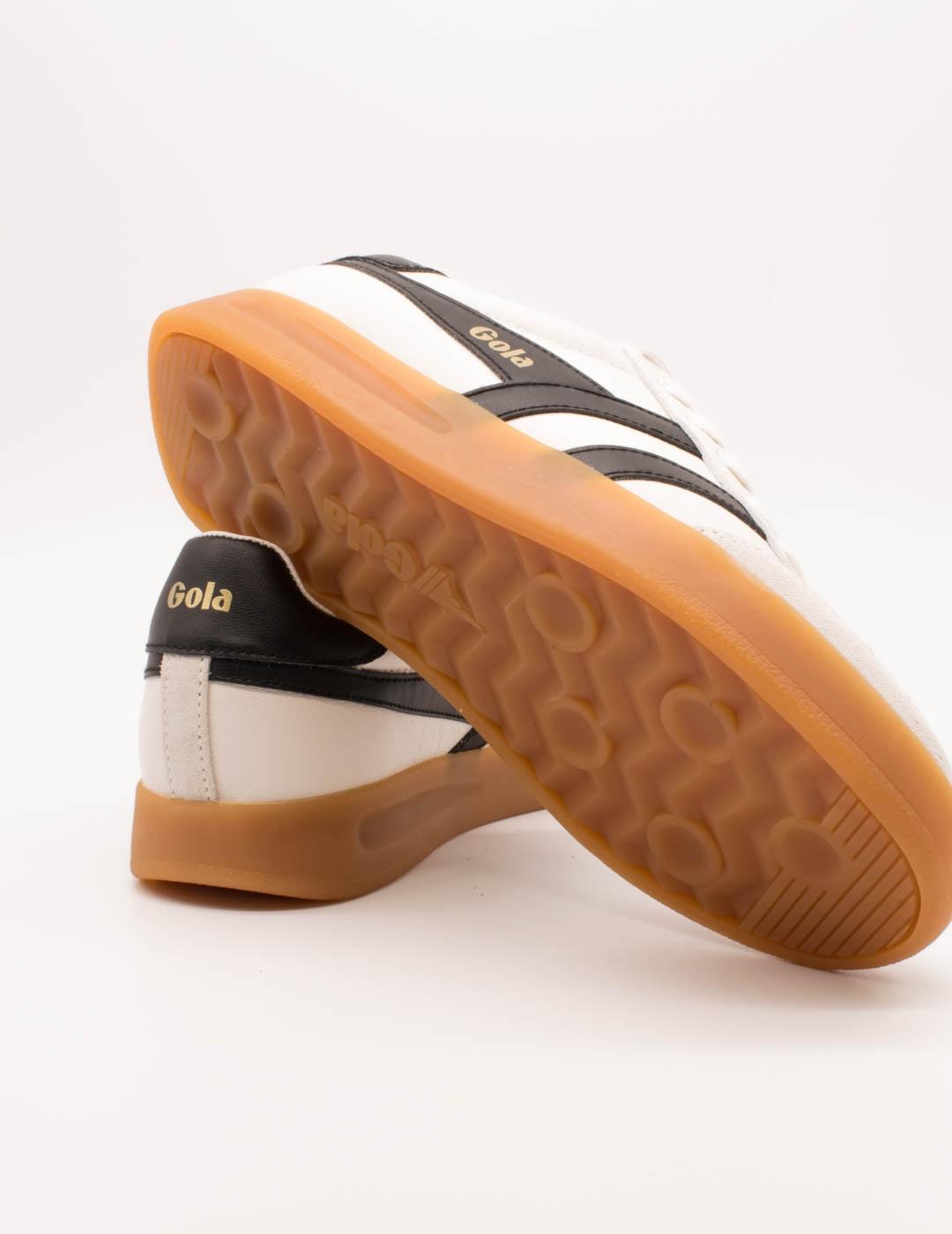 Deportivo Gola CLB743 Cyclone Leather Trainer White de Mujer