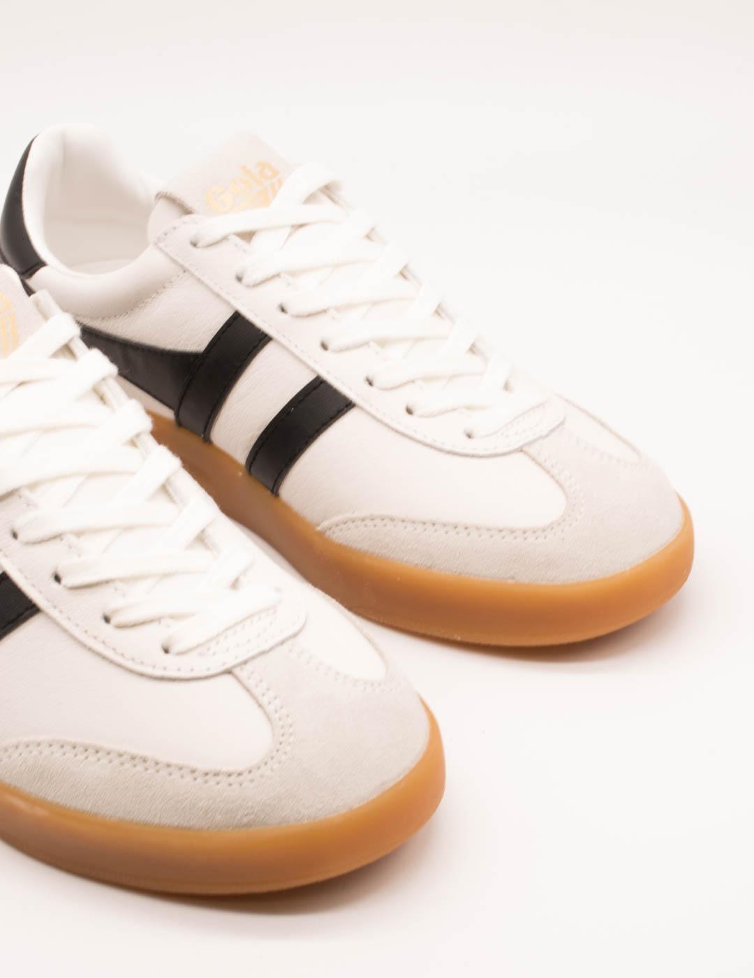 Deportivo Gola CLB743 Cyclone Leather Trainer White de Mujer