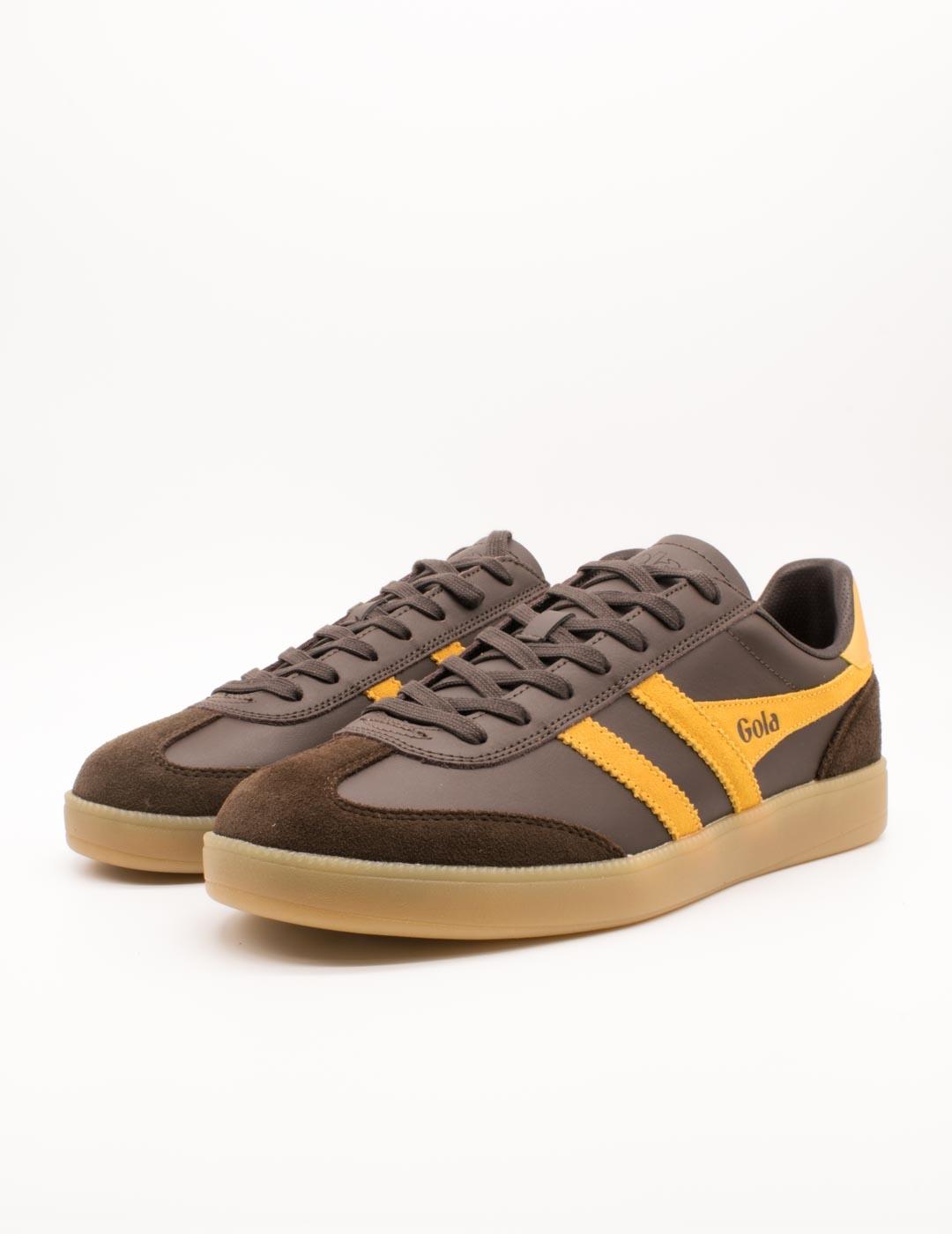 Deportivo Gola CMB744 Viper Leather Trainer Dark de Hombre