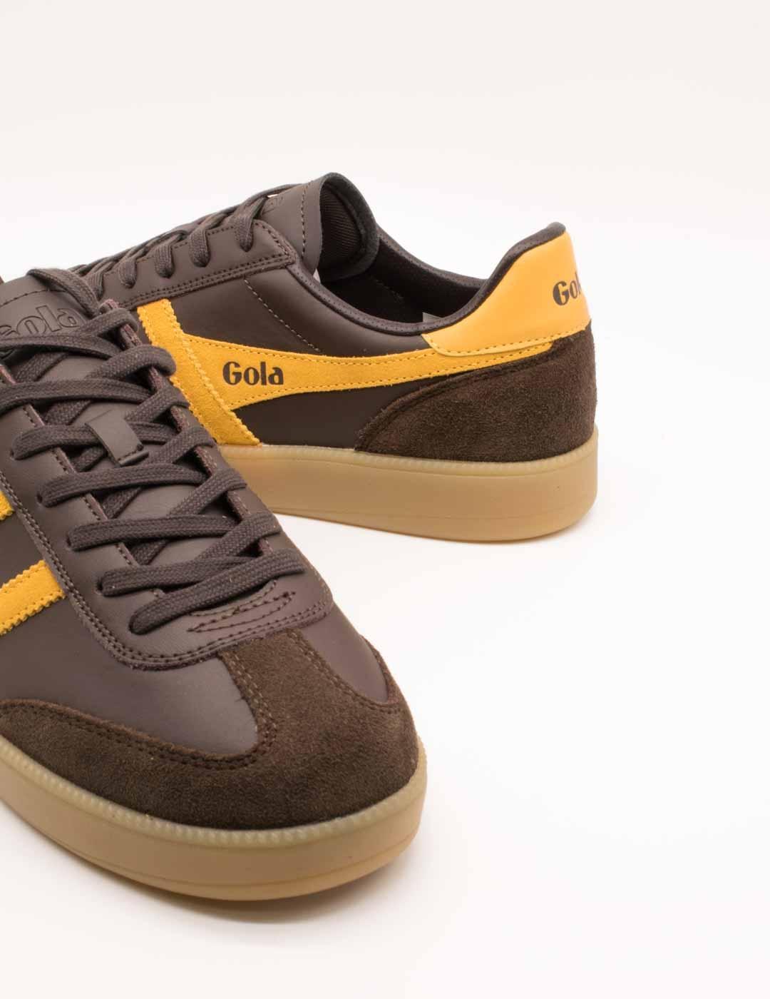 Deportivo Gola CMB744 Viper Leather Trainer Dark de Hombre