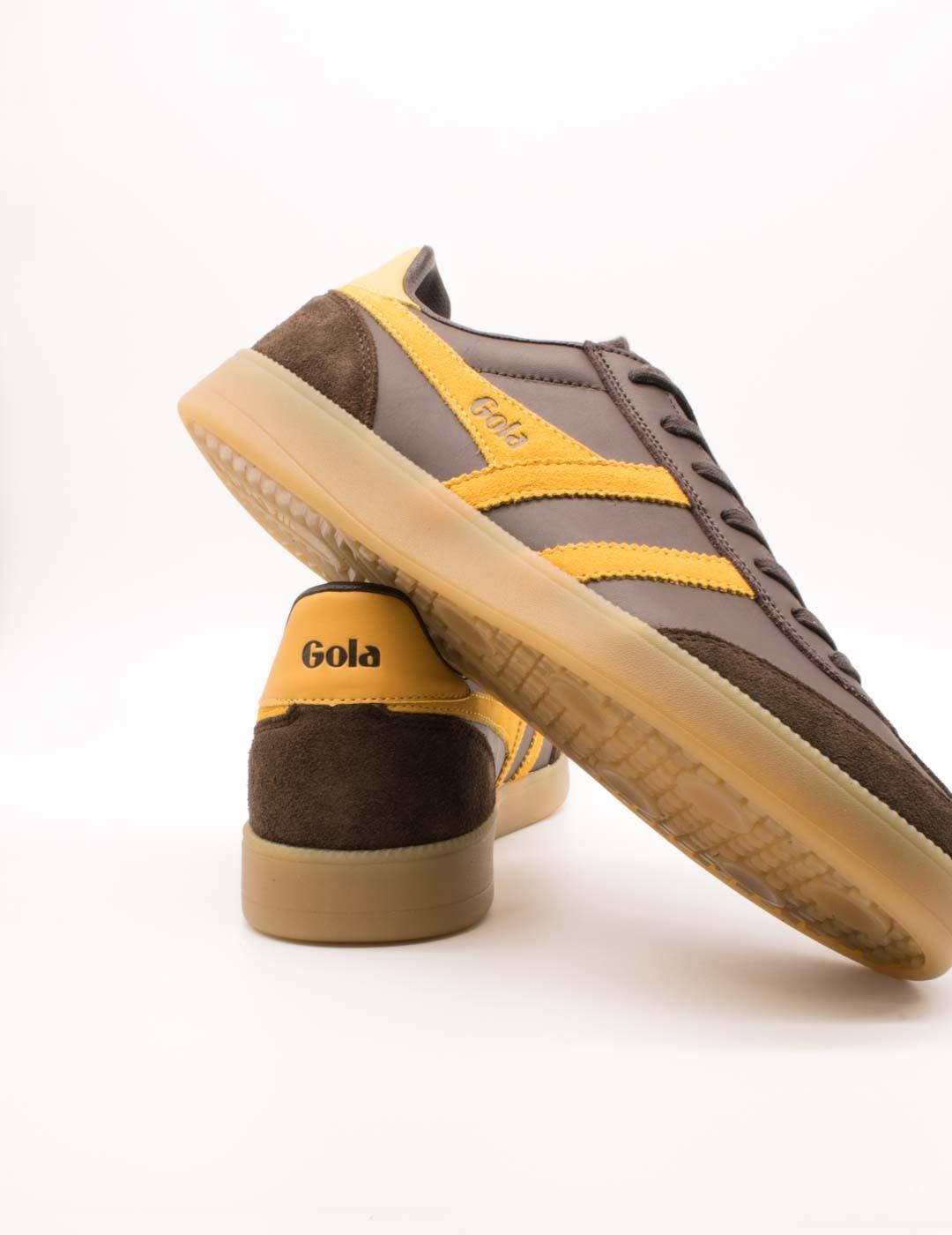 Deportivo Gola CMB744 Viper Leather Trainer Dark de Hombre