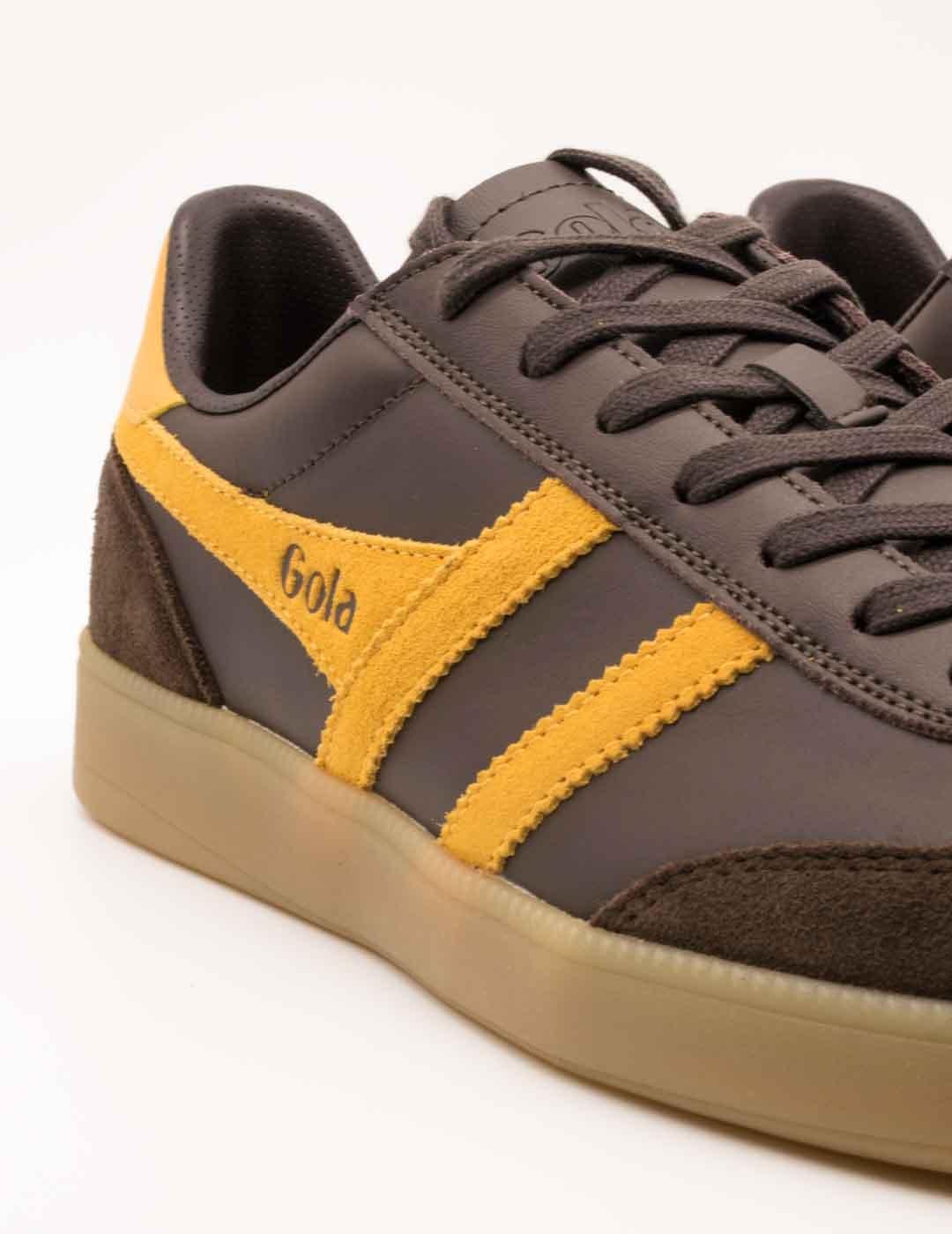 Deportivo Gola CMB744 Viper Leather Trainer Dark de Hombre