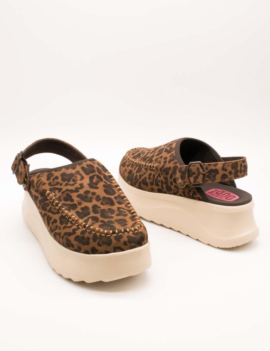 Zueco Hey Dude HD44259-2GA Delray Clog Brown de Mujer