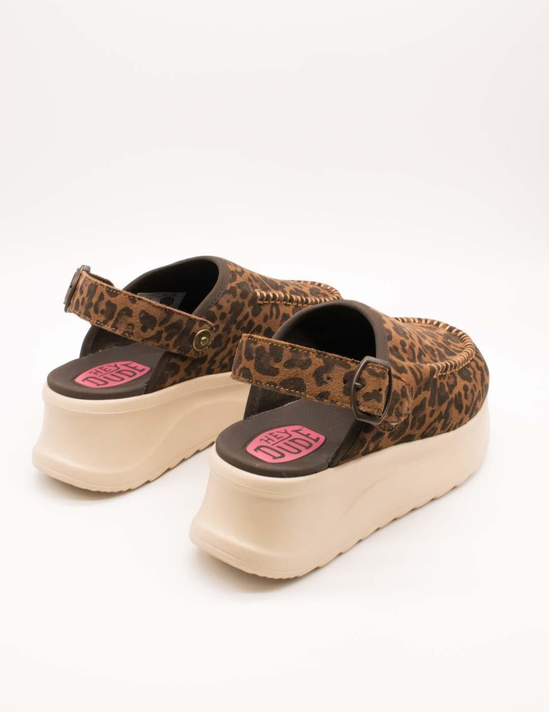 Zueco Hey Dude HD44259-2GA Delray Clog Brown de Mujer