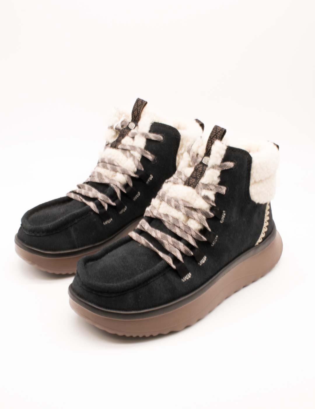 Botín Hey Dude HD44367-00W Black de Mujer