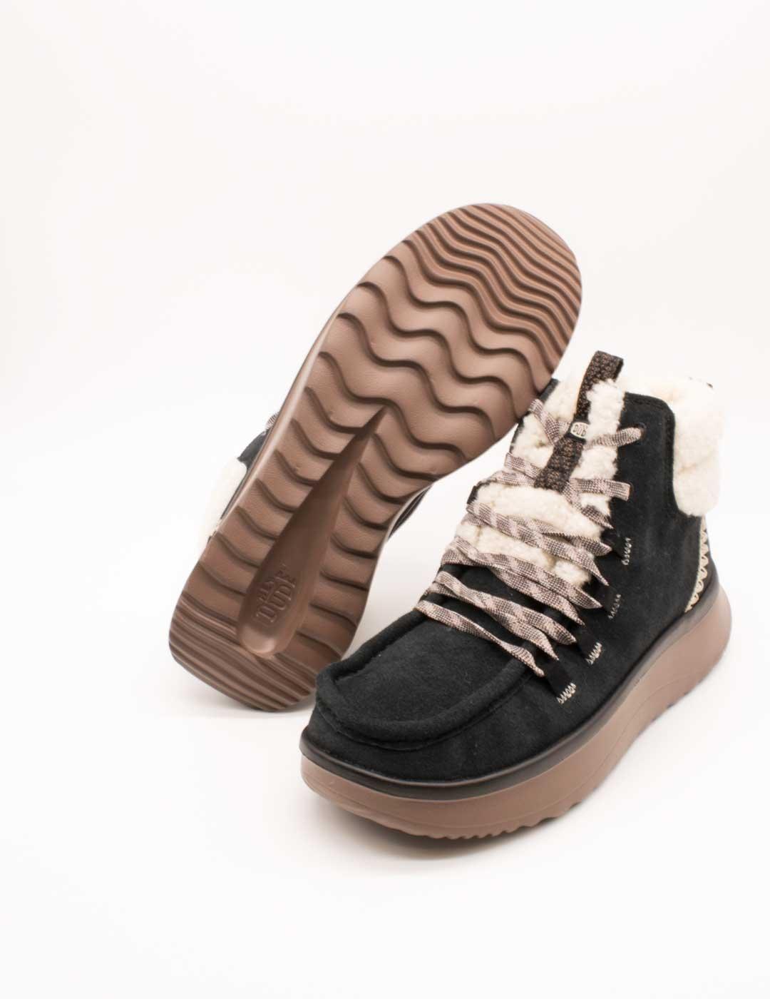 Botín Hey Dude HD44367-00W Black de Mujer