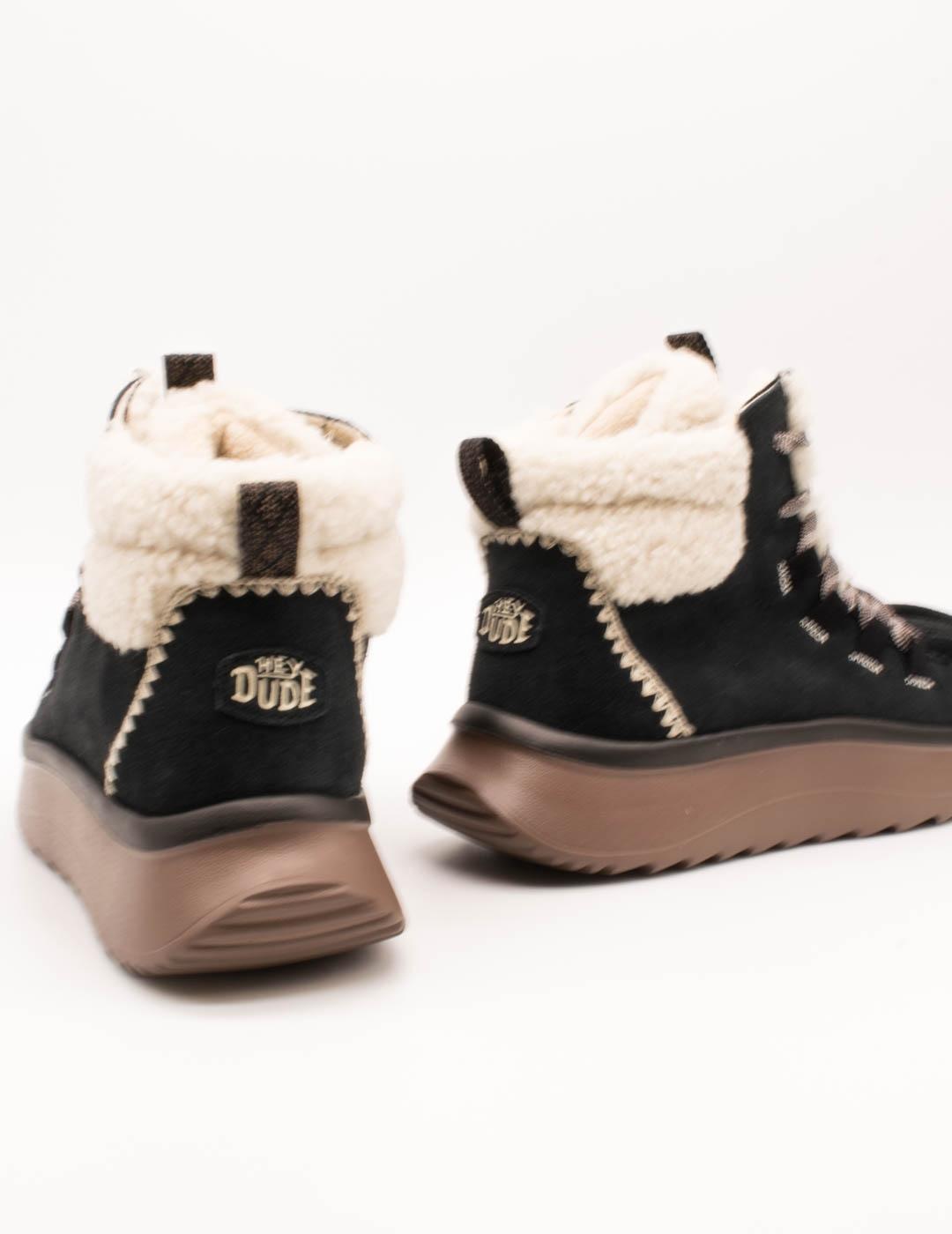 Botín Hey Dude HD44367-00W Black de Mujer