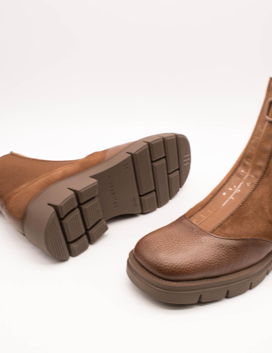 Botín Hispanitas HI254302 Hamburg Avellana de Mujer