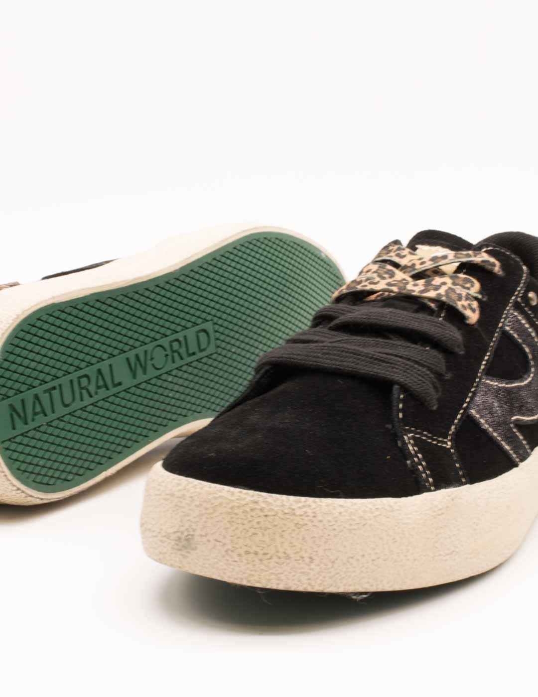 Deportivo Natural World 9039 Negro de Mujer