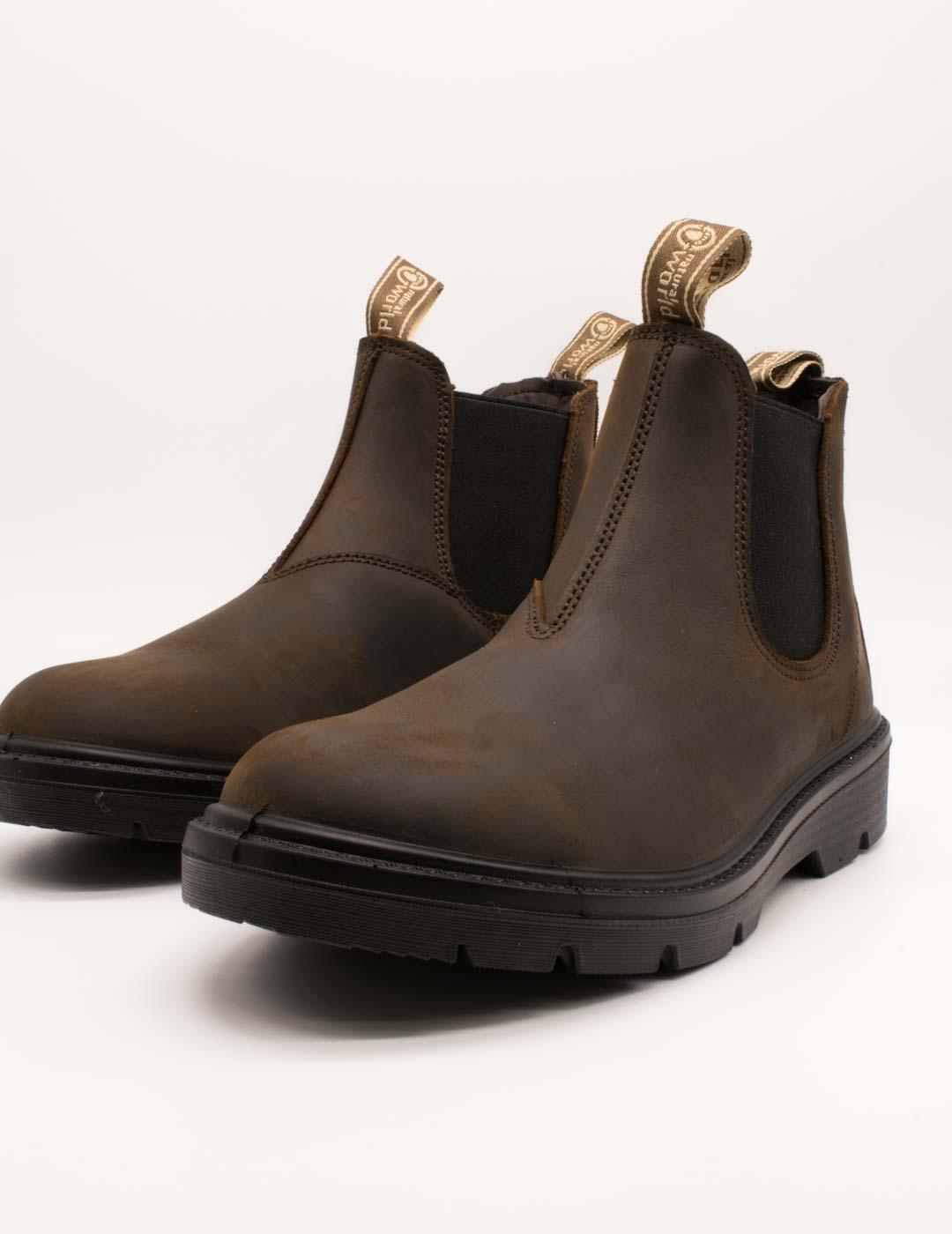 Botín Natural World 9080 Chocolate de Hombre