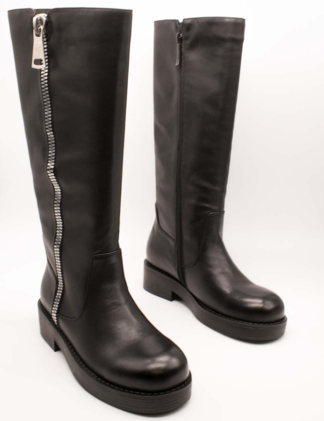 Bota Noa Harmon 10181P-0006 Long Cup Negro de Mujer