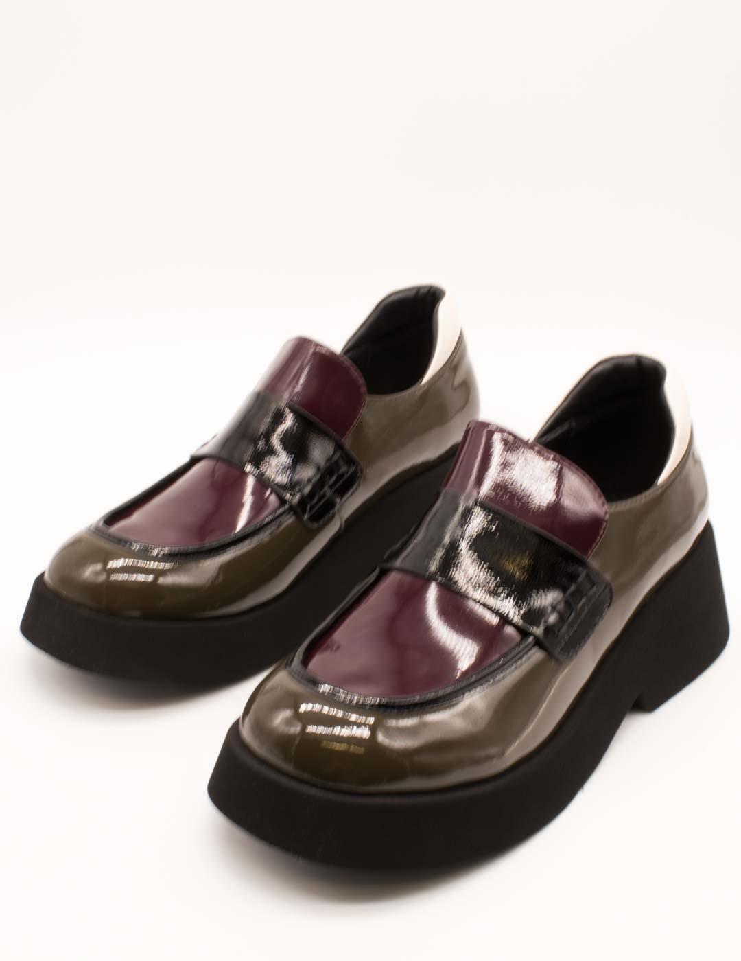 Zapato Noa Harmon 010171-0M33 Coffe Multi Kaki de Mujer