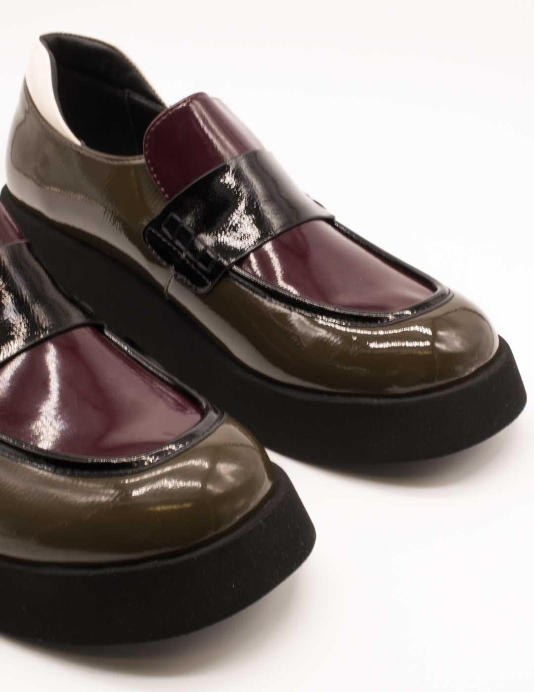 Zapato Noa Harmon 010171-0M33 Coffe Multi Kaki de Mujer